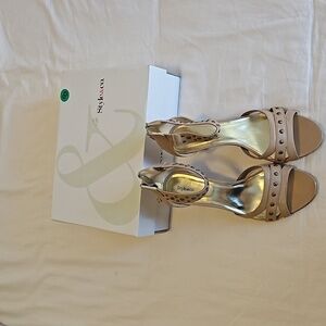 Nude Studded Heels Size 8.5